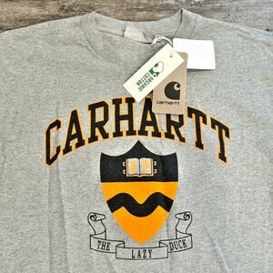 Carhartt WIP S/S Lazy Duck Academy T-Shirt‎ Grey Heather Mens Size Small NWT